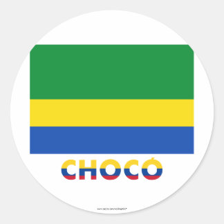 Chocó Flag with Name Classic Round Sticker