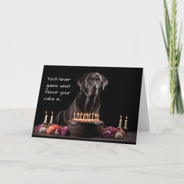 Choco Lab Birthday Card (Front)