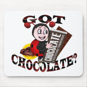 Chocoholic Ladybug – “Got Chocolate?” Design Mouse Pad