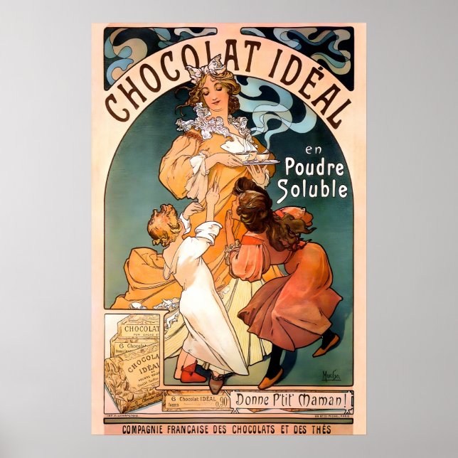 Chocolat Ideal 1897 POSTER PRINT Alphonse Mucha (Front)