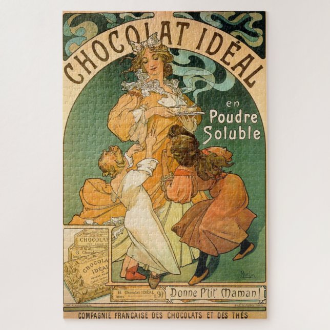 Chocolat Idéal by Alphonse Mucha Jigsaw Puzzle (Vertical)
