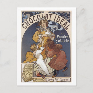 Chocolat Ideal Vintage Ad Postcard