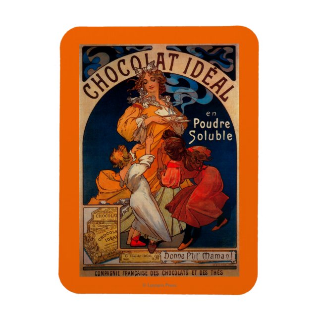 Chocolat Ideal Vintage PosterEurope Magnet (Vertical)