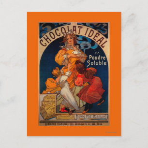 Chocolat Ideal Vintage PosterEurope Postcard