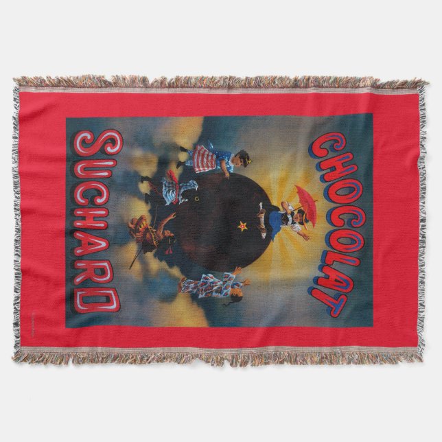 Chocolat Suchard Vintage PosterEurope Throw Blanket (Front)