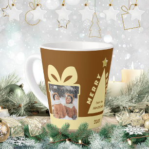 Chocolate 2 Photo Minimalist Keepsake Latte Mug