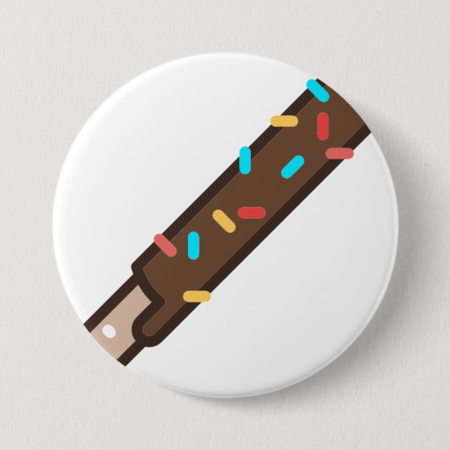 chocolate 7.5 cm round badge (Front)