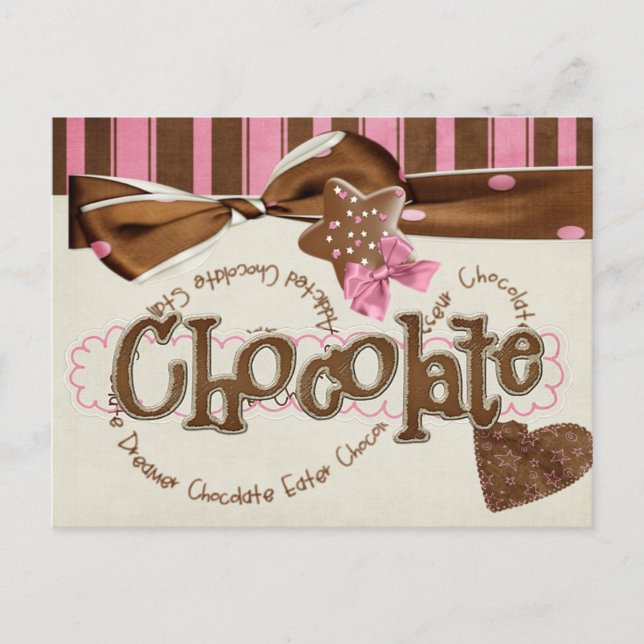 chocolate addiction postcard (Front)