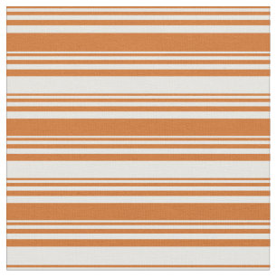 Chocolate and Mint Cream Coloured Lines Fabric
