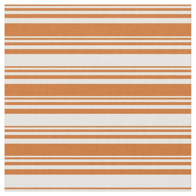 Chocolate and Mint Cream Coloured Lines Fabric (Close Up)