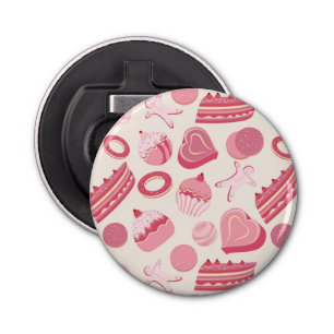 Chocolate and pastries pattern 2 bottle opener