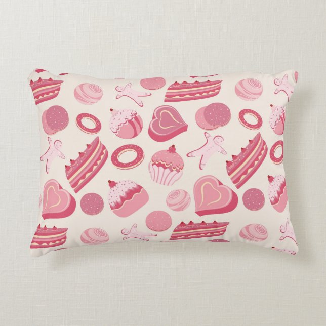 Chocolate and pastries pattern 2 decorative cushion (Front)