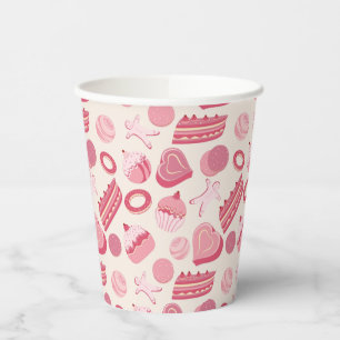 Chocolate and pastries pattern 2 paper cups