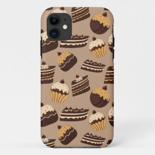 Chocolate and pastries pattern 3 iPhone 11 case