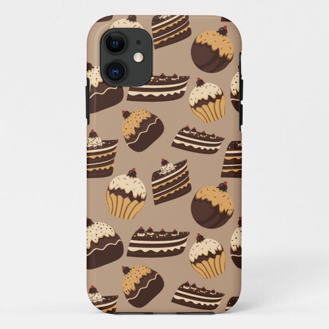 Chocolate and pastries pattern 3 Case-Mate iPhone case (Back)