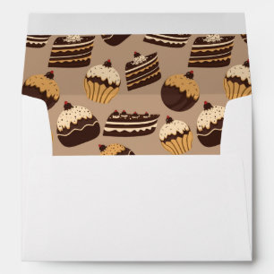 Chocolate and pastries pattern 3 envelope