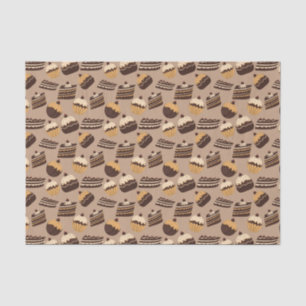 Chocolate and pastries pattern 3 tissue paper