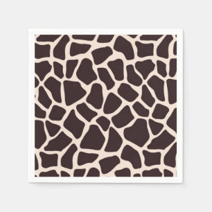 Chocolate and Tan Giraffe Napkin