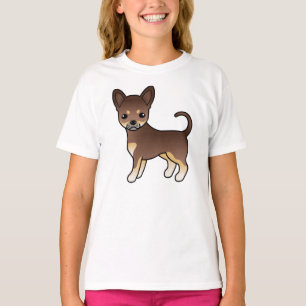 Chocolate And Tan Smooth Coat Chihuahua Cute Dog T-Shirt