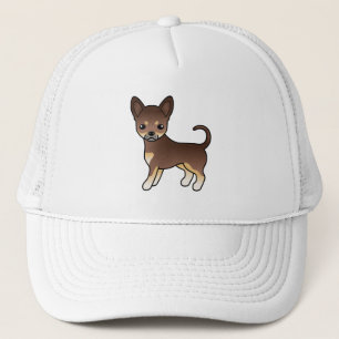 Chocolate And Tan Smooth Coat Chihuahua Cute Dog Trucker Hat
