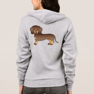 Chocolate And Tan Smooth Coat Dachshund Cute Dog Hoodie