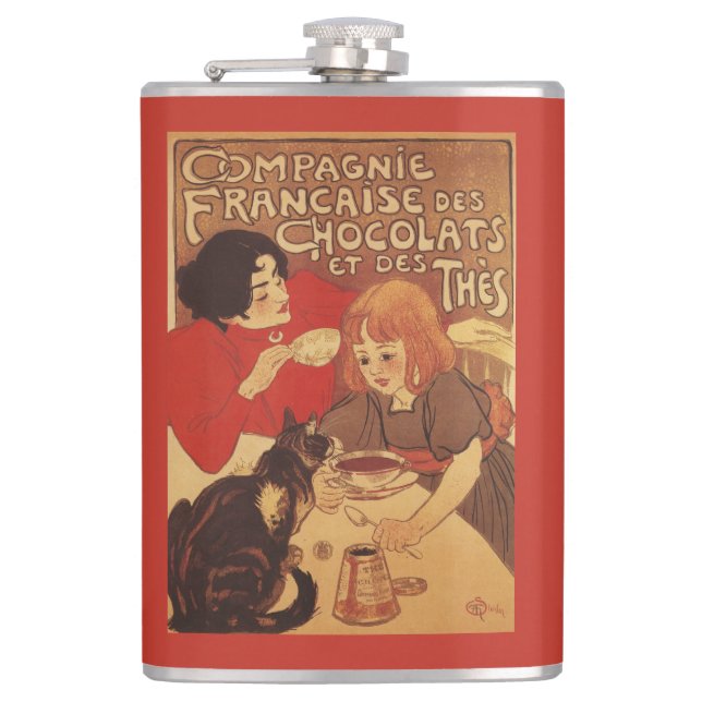 Chocolate and Tea Co Mother and Daughter Hip Flask (Front)