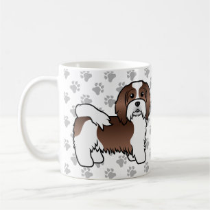 Chocolate And White Havanese Cute Cartoon Dog Coffee Mug