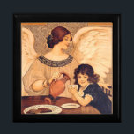 Chocolate Angel French Antique Gift Box<br><div class="desc">Hot Chocolate Angel Antique Illustration - This beautiful angel is pouring the best chocolate candy for a vintage girl. The image is antique advertising for French Chocolate. An old-fashioned angel pouring wonderful chocolate for a child. This is the perfect gift for a vintage chocolate lover, whether the chocolate is in...</div>