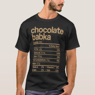 Chocolate Babka Nutrition Facts Thanksgiving Jewis T-Shirt