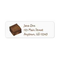 Chocolate Bake Sale Brownie Square Address Labels