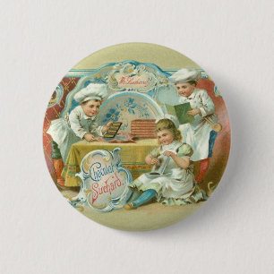 Chocolate Bakers Antique 6 Cm Round Badge