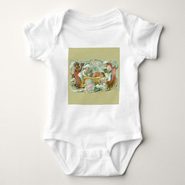 Chocolate Bakers Antique Baby Bodysuit (Front)