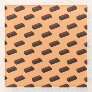 Chocolate Bar Cocoa Lovers Chocoholic Junk Food Glass Coaster