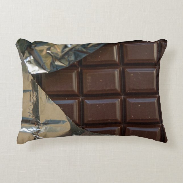 Chocolate Bar Polyester Accent Pillow 16" x 12" (Front)