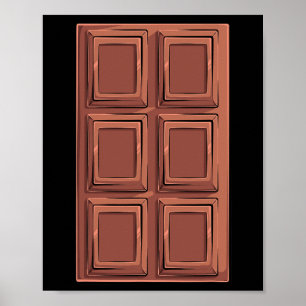 Chocolate Bar S'mores Costume Group Camping Poster