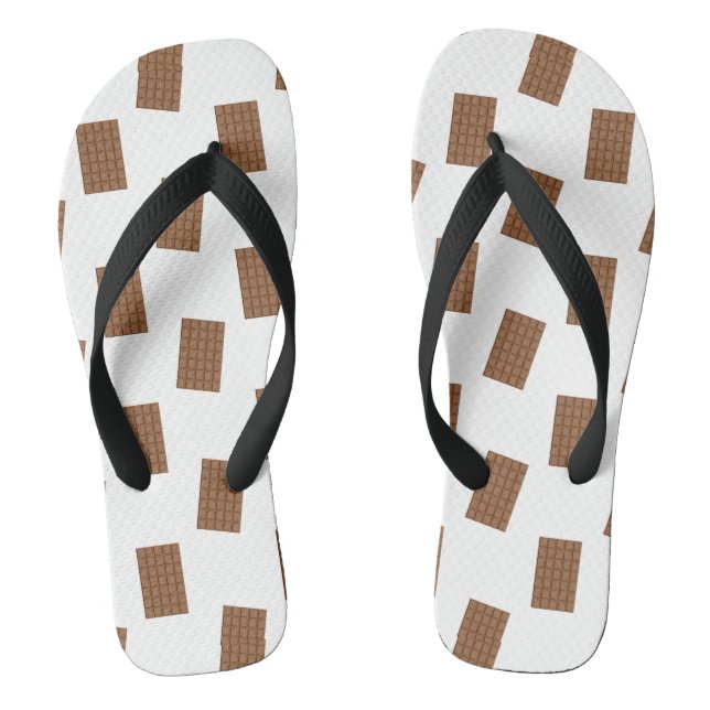 Chocolate Bars White Background Jandals (Footbed)