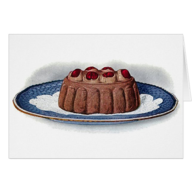 Chocolate Bavarian Cream Vintage Dessert (Front Horizontal)