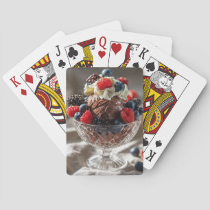 Chocolate Berry Dessert Photo Design Playing Cards