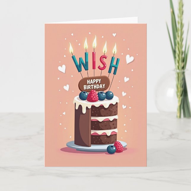 Chocolate Berry Wish Card (Front)