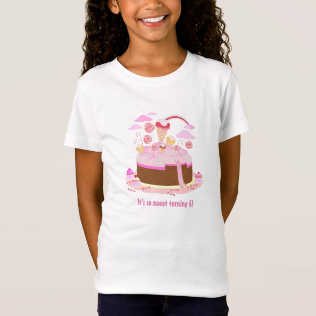 Chocolate birthday cake and candy T-Shirt (Front)