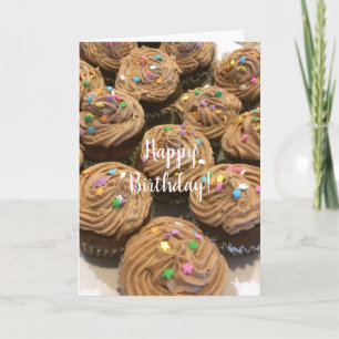 Chocolate Birthday Cupcakes Card