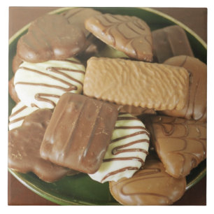 Chocolate biscuits tile