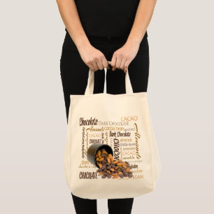 Chocolate Bits and Almonds Close Up Photograph Tote Bag