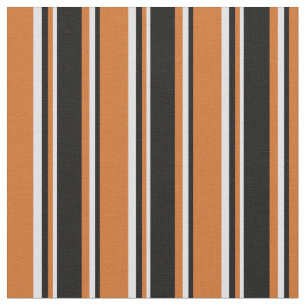 Chocolate, Black & Lavender Coloured Stripes Fabric