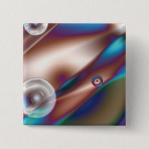 Chocolate Blue 15 Cm Square Badge