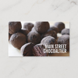 Chocolate Bon Bon Truffles Candy Chocolatier Shop Business Card
