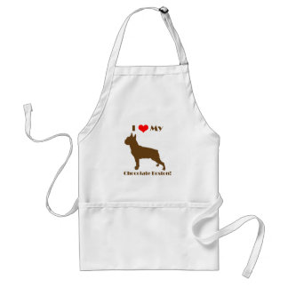 Chocolate Boston Terrier Apron