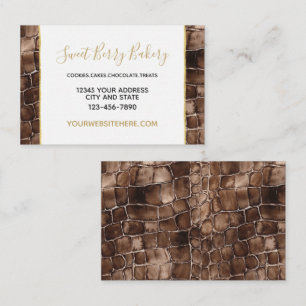 Chocolate Brown Abstract Business Card