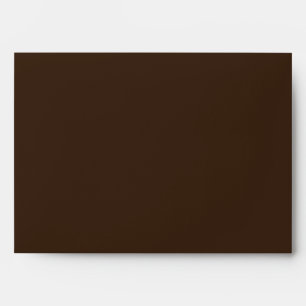 Chocolate Brown and Pink 5x7 Wedding Envelope