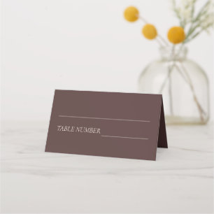 Chocolate Brown Boho Wedding Place Card